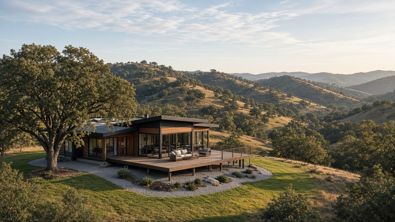 Hillside home with defensible space in Morgan Hill
